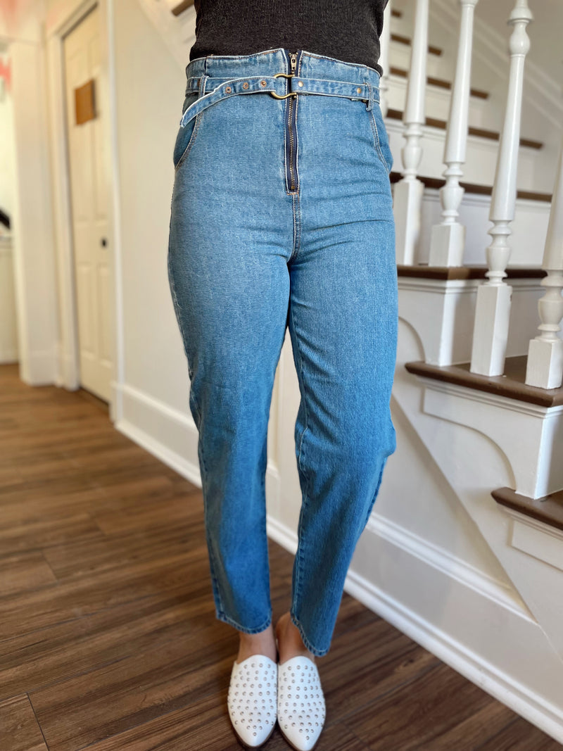 Retro High Rise Slouch Trousers