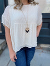 Kennedy Swiss Dot Top-Cream