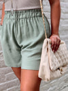 Danica A Line Basic Shorts-Sage