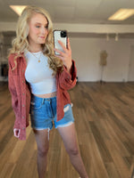 Willa Distressed Denim Shorts