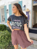Sassy Satin Pleated Skirt