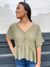 Sasha Striped Button Down Top