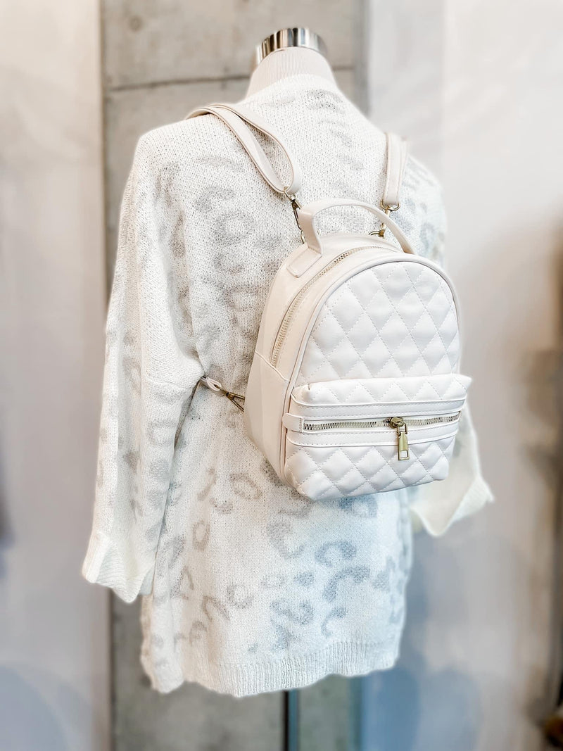 Got to Have It Quilted Backpack-Cream
