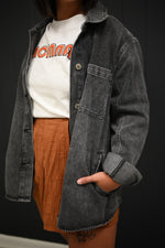 Lillee Denim Jackets-Charcoal