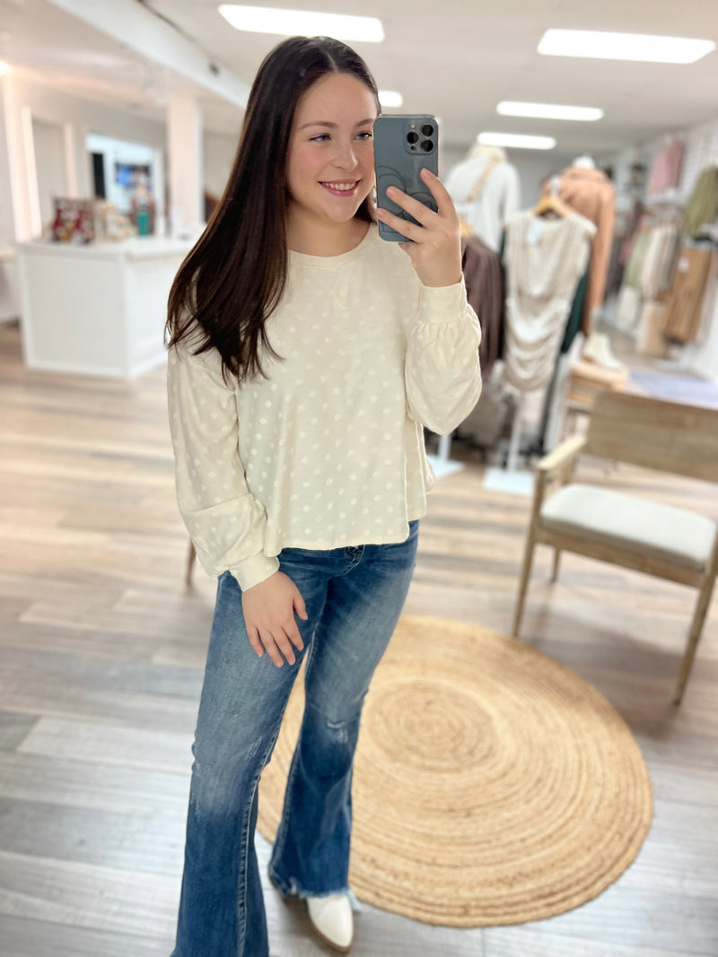 Just A Dream Dot Top-Cream