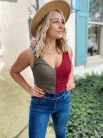 Cara Color Block Contrast Bodysuit