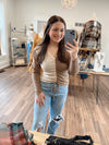 Pick A Side Top- Taupe