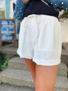 Lauryn Twill Shorts-Off White