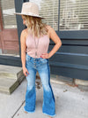 Sophia Ribbed High Neck Tank-Mauve