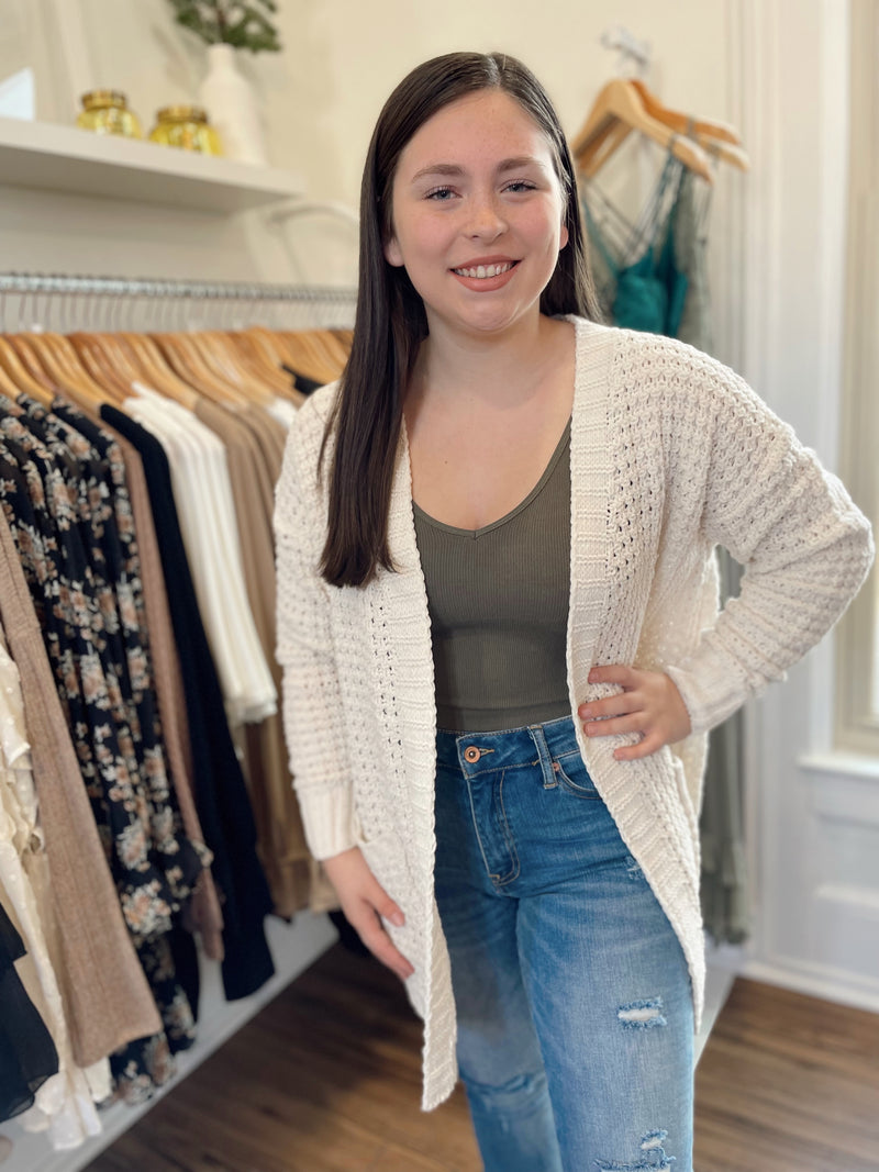 Curl Up by the Fire Cardigan-Cream