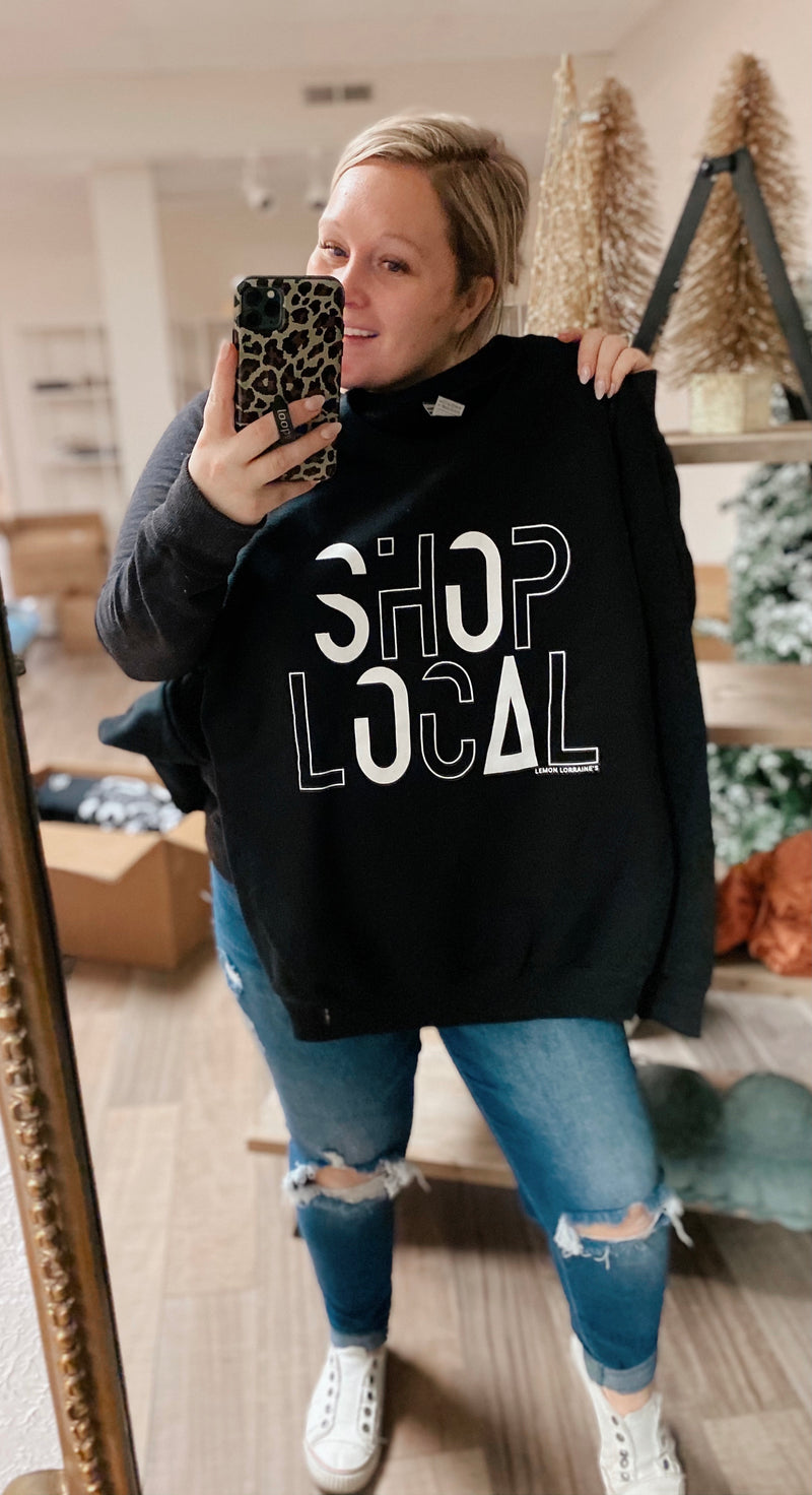 Shop Local Black Graphic Sweatshirt