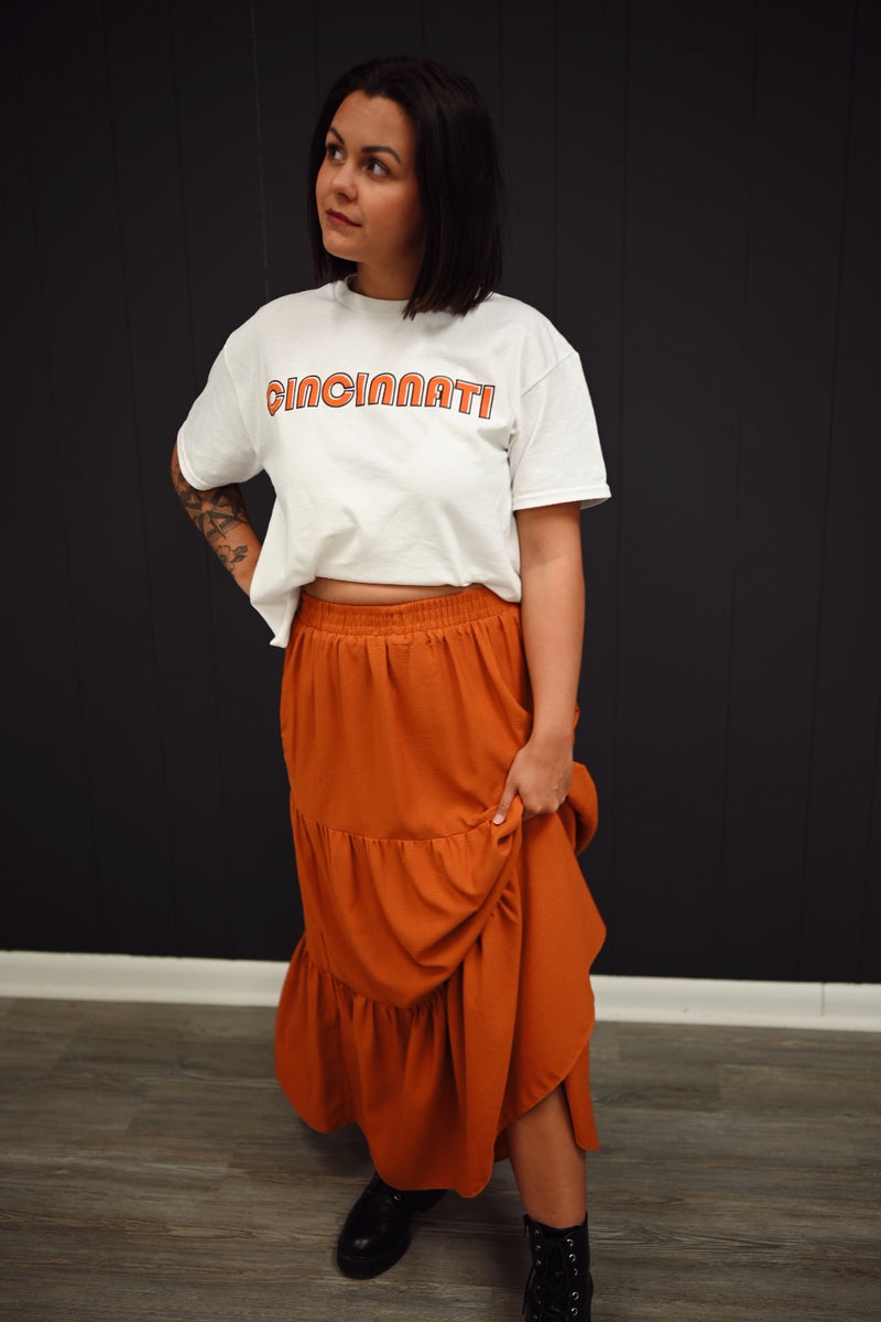 Frankie Tiered Maxi Skirt-Amber