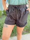Lauryn Twill Shorts-Black