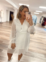 Forever Yours Swiss Dot Dress-White