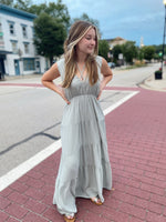 Luz Tiered Maxi Dress-Mint