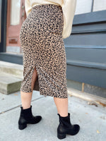 Lina Cheetah Midi Skirt