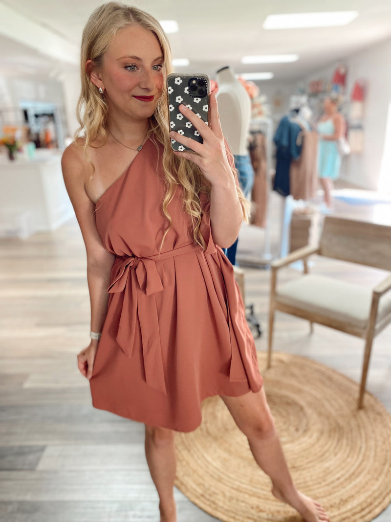 Wedding Date One Shoulder Dress
