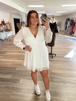 Forever Yours Swiss Dot Dress-White