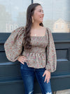 Ozzy Smocked Peplum Top