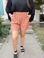 Danica A Line Basic Shorts-Clay