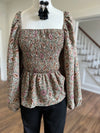 Ozzy Smocked Peplum Top