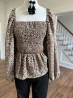 Ozzy Smocked Peplum Top
