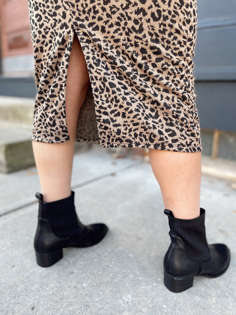 Lina Cheetah Midi Skirt