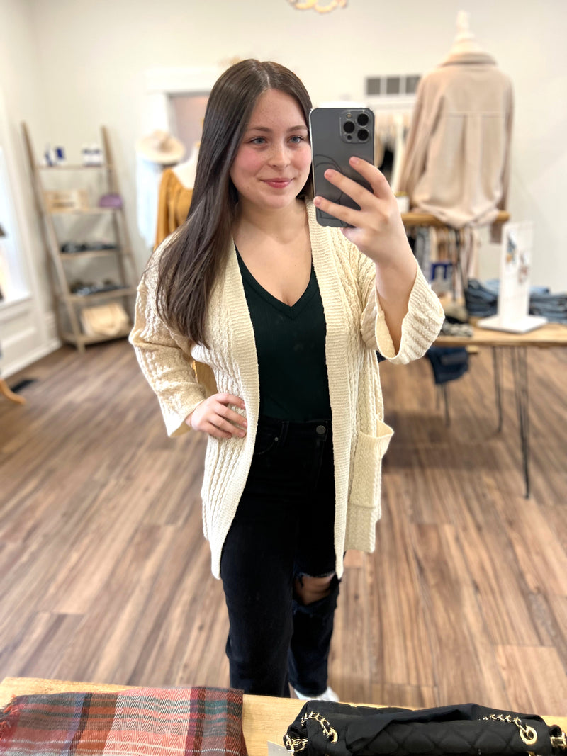 New You Waffle Cardigan