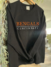 Hometown Cincinnati Embroidered Crewneck-Black