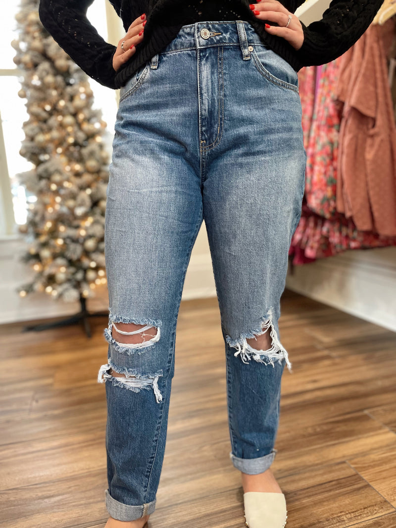 Greta High Rise Mom Jeans
