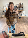 Lost Without You Aztec Pattern Jacket-Mustard Mix