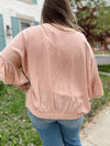 Versatile Tie Front Kimono/Top-Pink