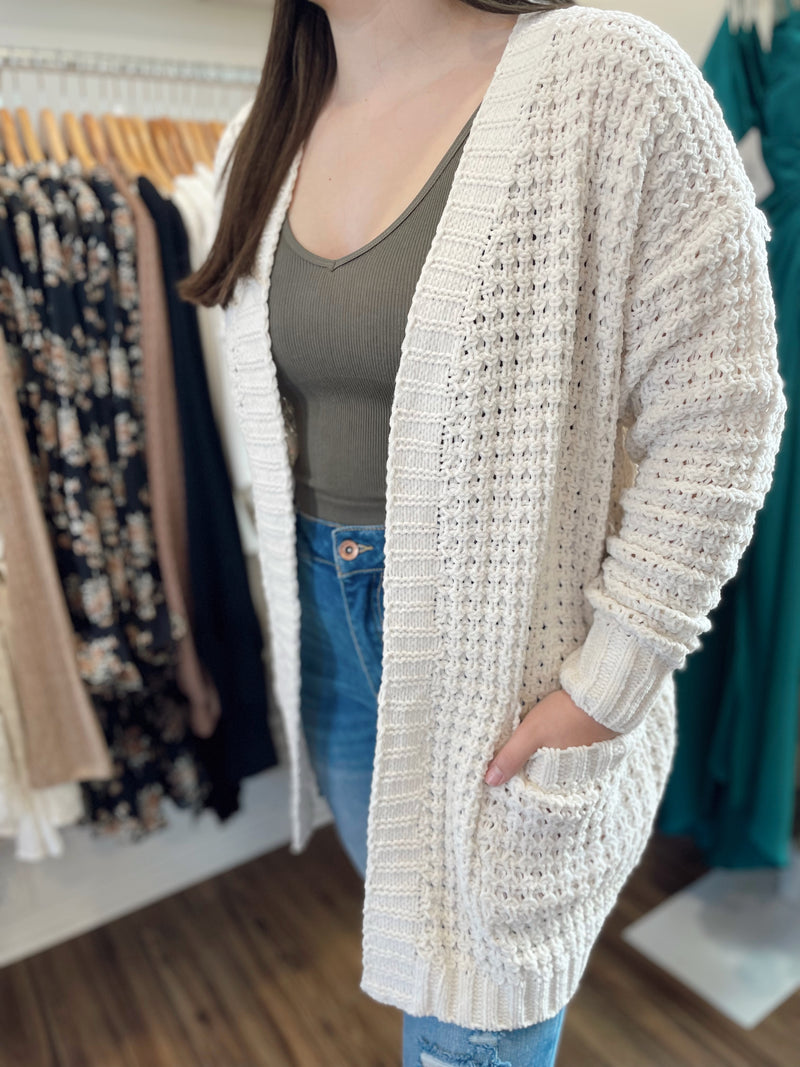 Curl Up by the Fire Cardigan-Cream