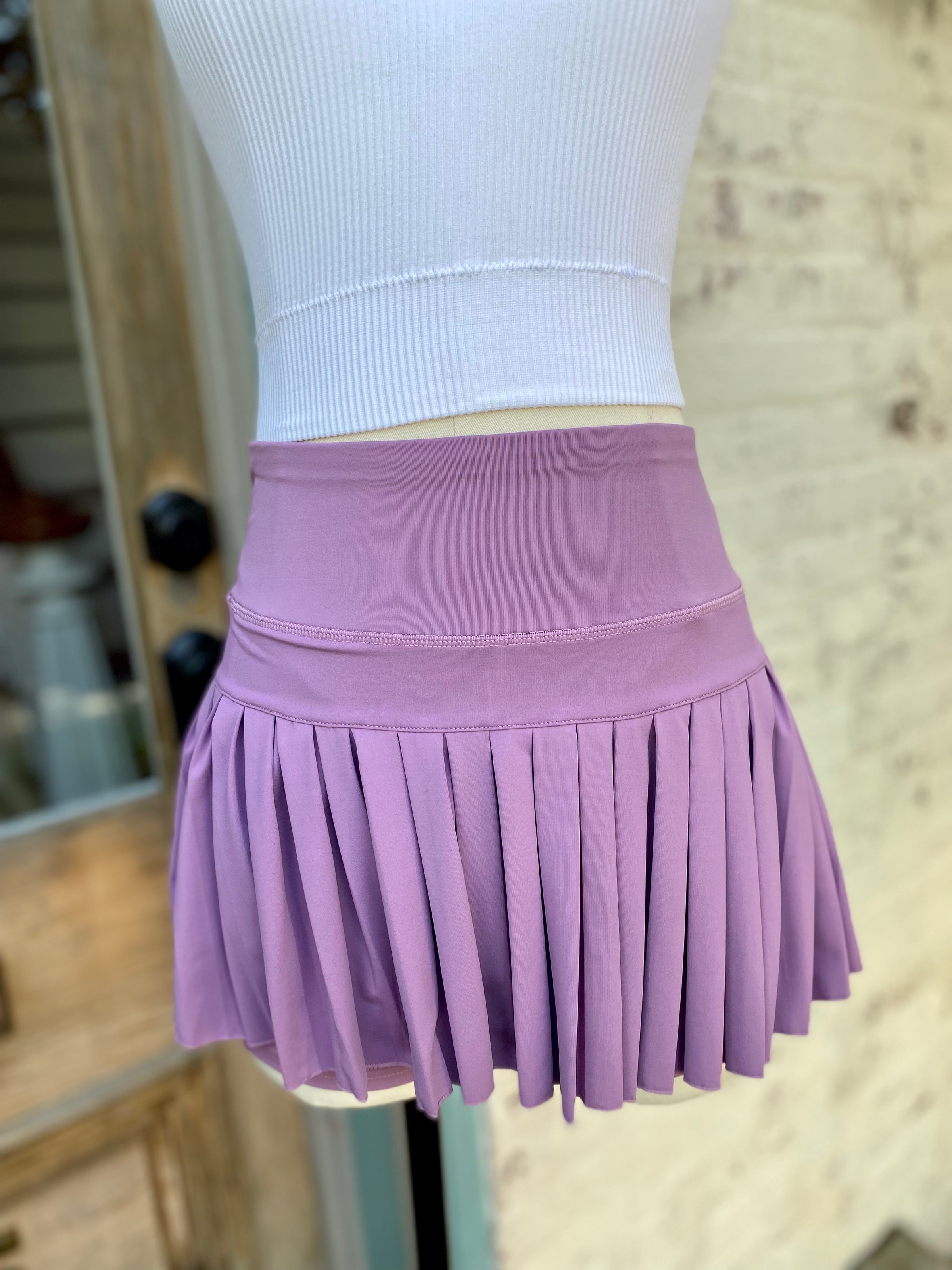 Sporty Gal Active Tennis Skirt Purple Golden Grace Boutique