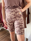 Delta Spotted Jacquard Highwaist Biker Shorts-Iris/Bark