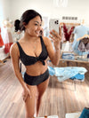 Catch Your Eye Metallic Thread Bikini-Black