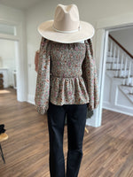 Ozzy Smocked Peplum Top