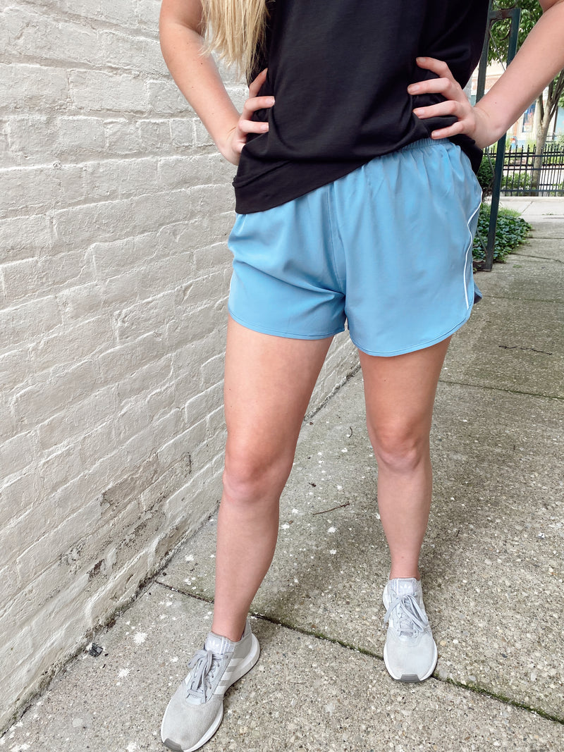 Juniper Active Shorts- Powder Blue