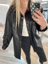Headed North Faux Leather Jacket-Black