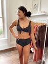 Catch Your Eye Metallic Thread Bikini-Black