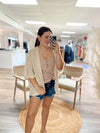 Easy Going Lightweight Cardigan-Natural