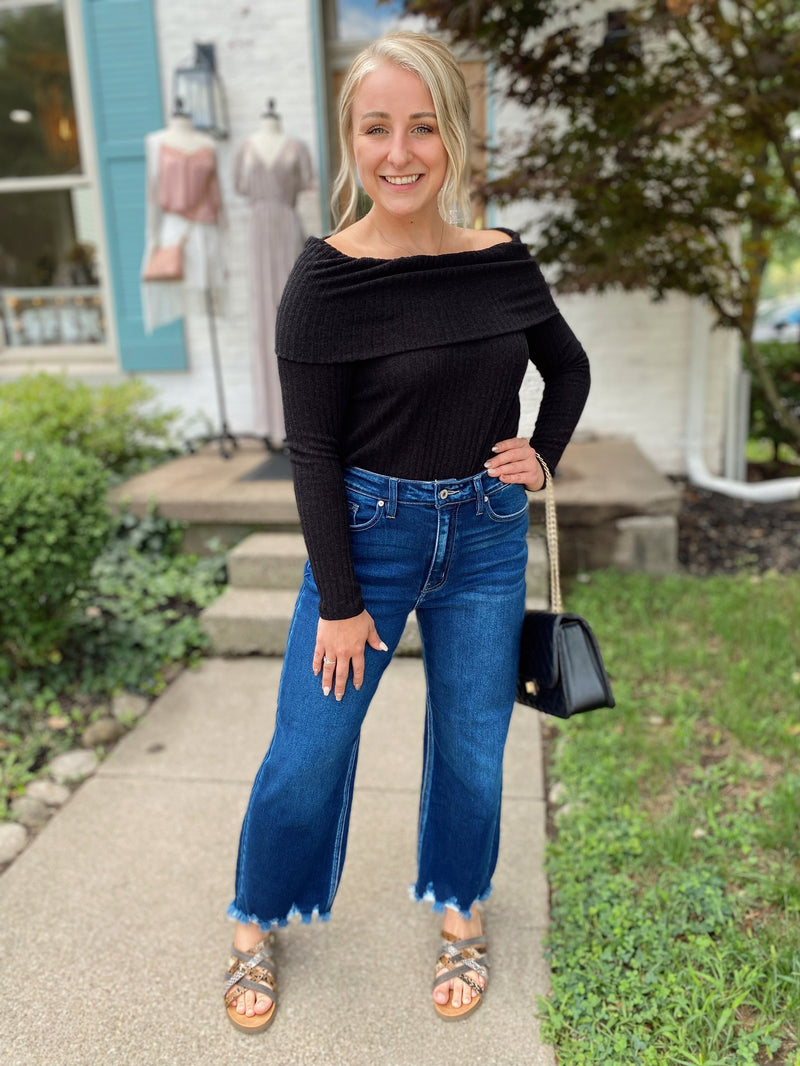 Wildflower Wide Leg Cropped Jeans