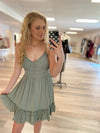 Ambry Smocked Dress-Sage