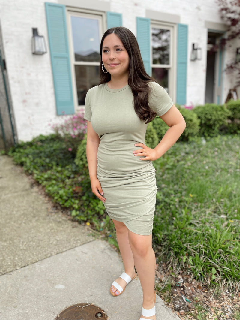 Simply Cute T-Shirt Dress-Green