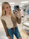 Pick A Side Top- Taupe