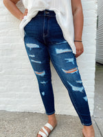 Mia Distressed Dark Wash Jeans