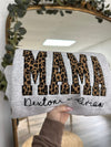 PREORDER MAMA Leopard Applique Crewneck Sweatshirt