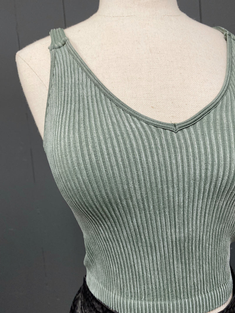 Mona Seamless Ribbed Brami-Sage