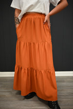 Frankie Tiered Maxi Skirt-Amber
