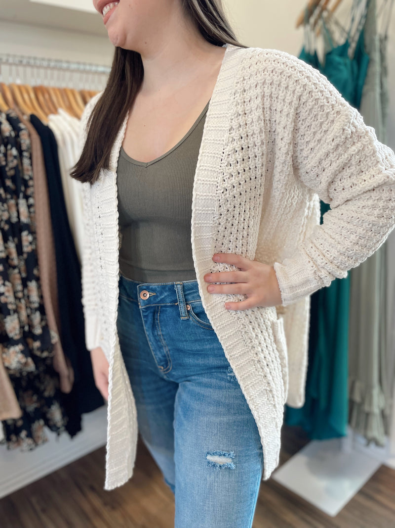 Curl Up by the Fire Cardigan-Cream